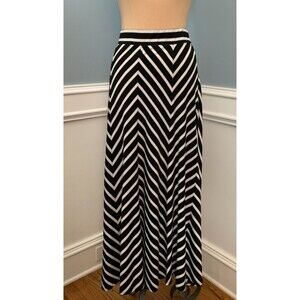 Torrid Skirt Womens 0 (34) Maxi Pull-On Geo Striped Straight Stretch Flowy Boho